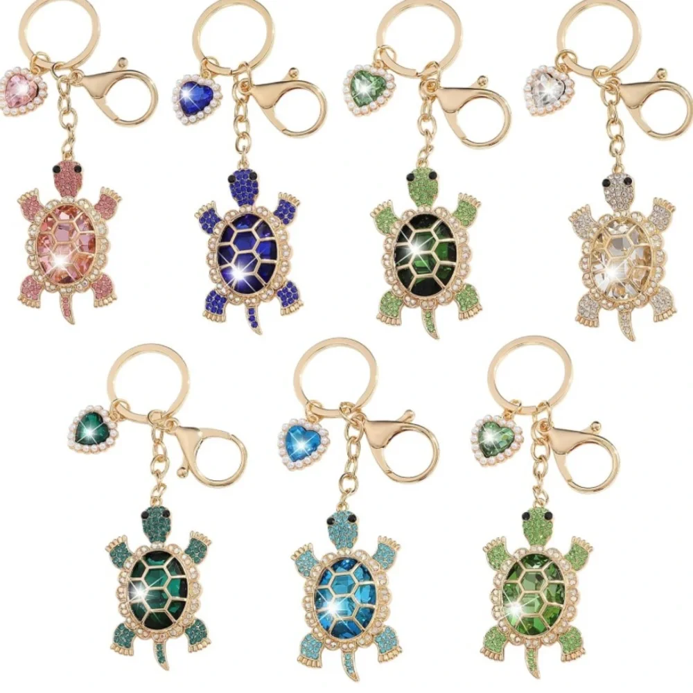 Turtle purse/bag charm Keychain w/ heart charm - Picture 5 of 5